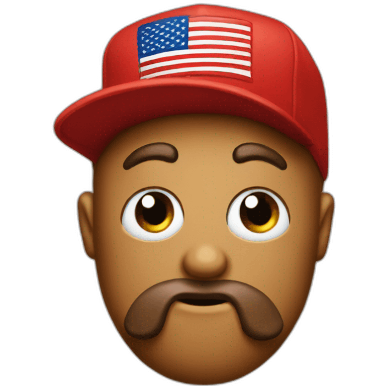 poop emoji wearing red make america great again cap emoji