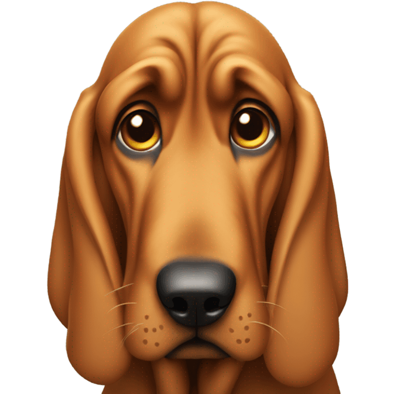 A Bloodhound dog says no! emoji