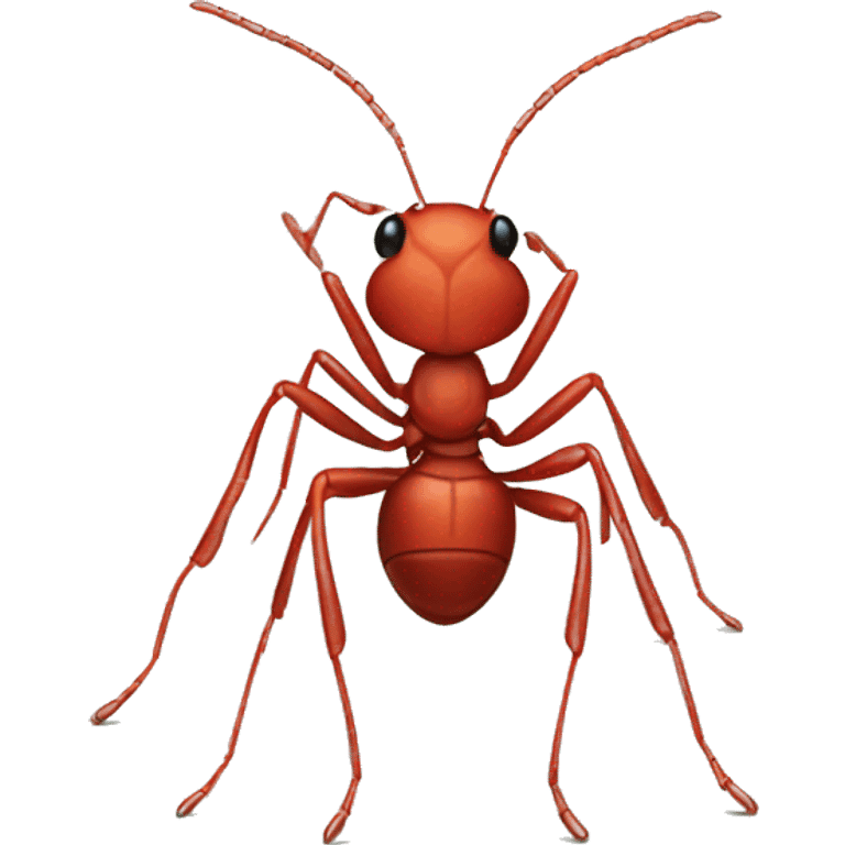 Realistic red ant emoji