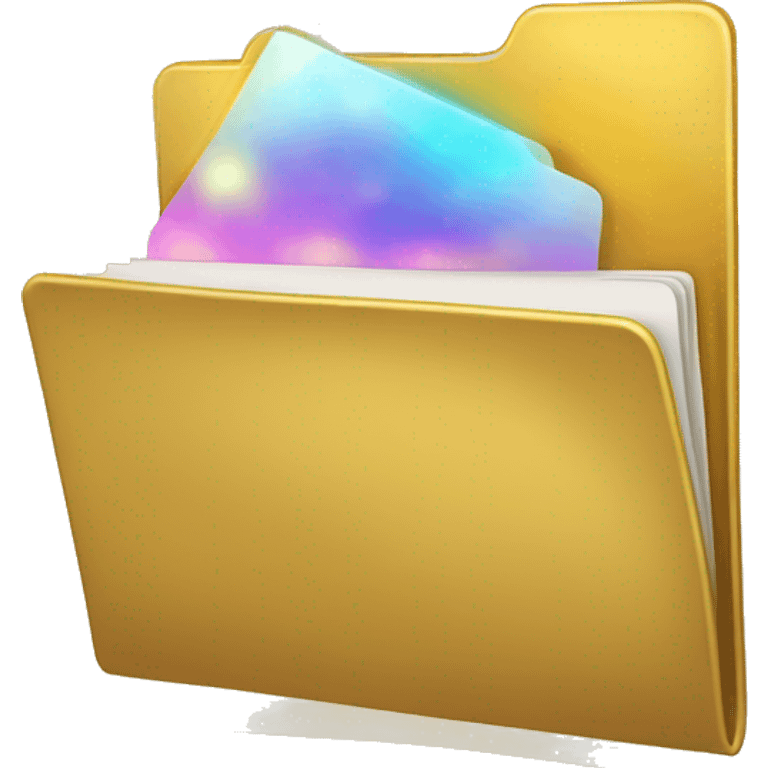 glowing golden file folder emoji