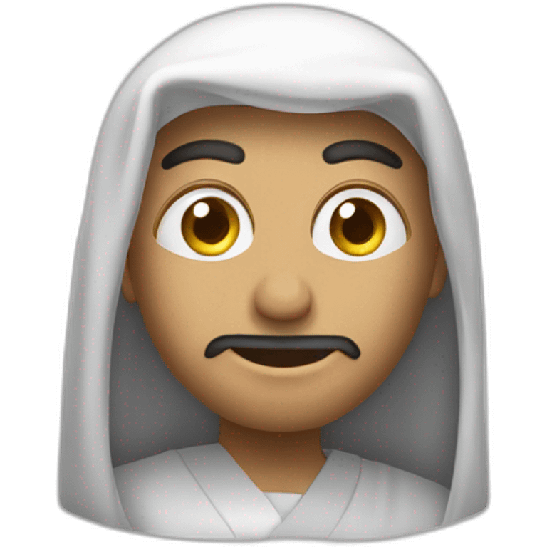 Arabe qui se prend un poteau électrique dans la tête emoji