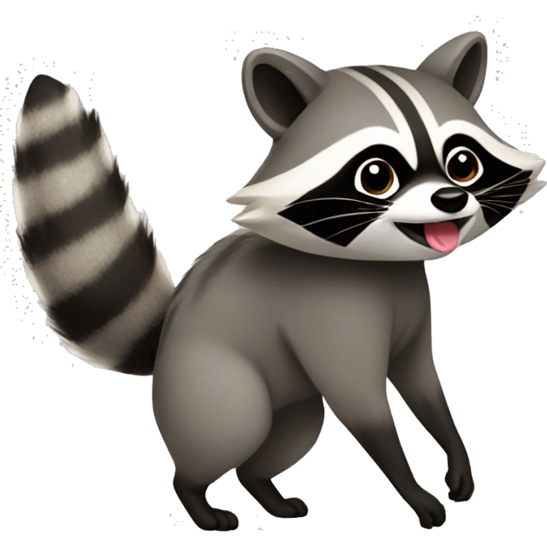 Raccoon wearing high heels emoji