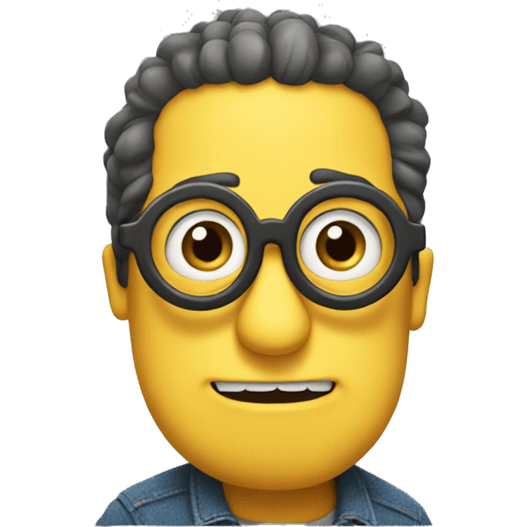 minion bob with thick glasses  emoji