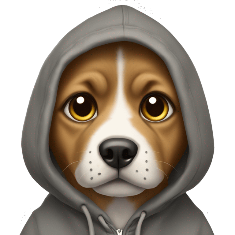 Dog with a hoodie emoji