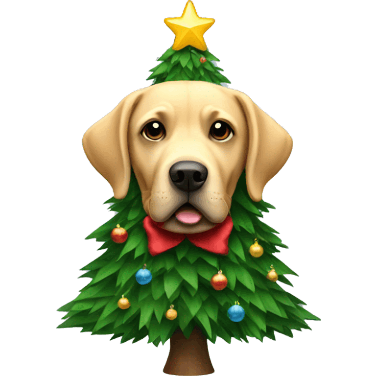 labrador christmas tree emoji