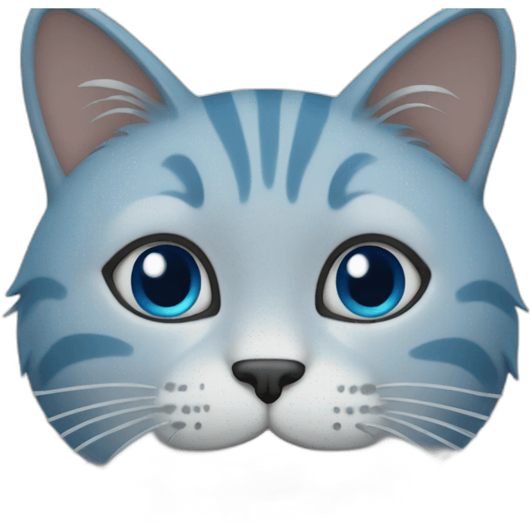 Blue cat emoji