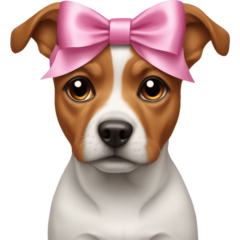 Coquette bow on a dog  emoji