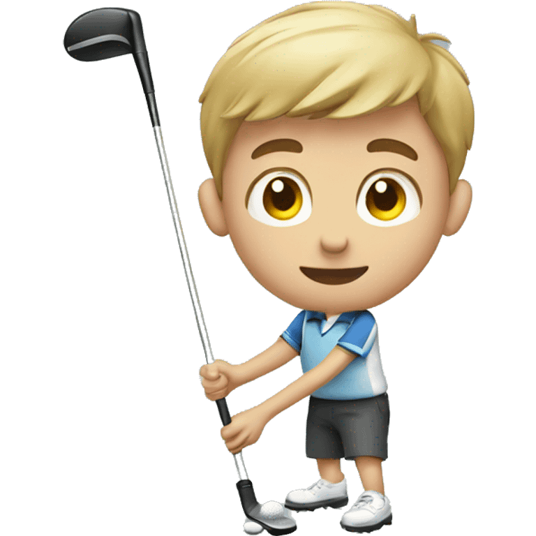 boy Playing golf emoji