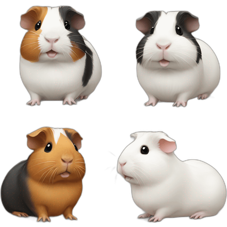 5 different guinea pigs emoji