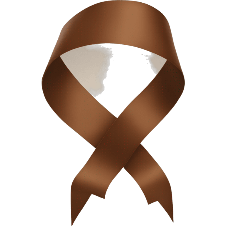 Brown ribbon emoji