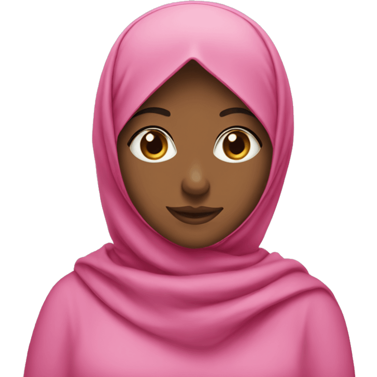 Girl wearing pink hijab emoji