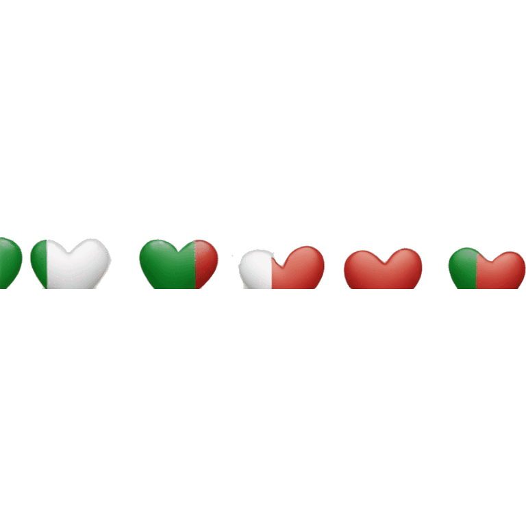 heart as italy flag simple emoji