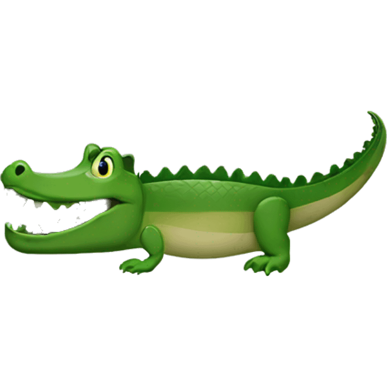 Alligator with a plate emoji