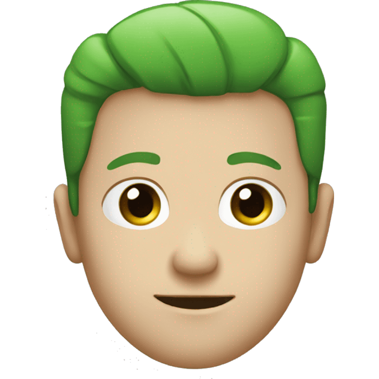 white man with four leaf clover emoji