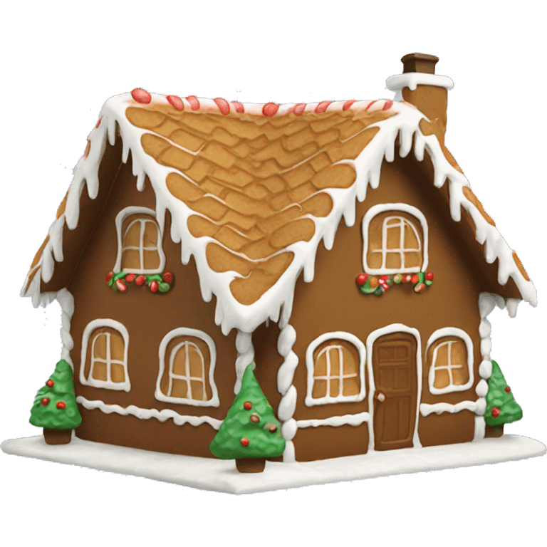 Gingerbread cottage house emoji