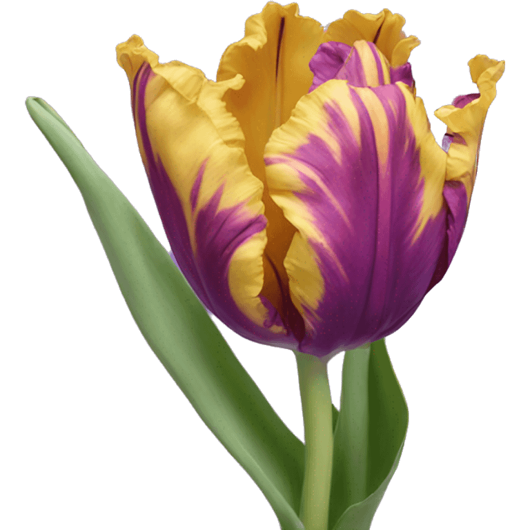 Purple parrot tulip emoji