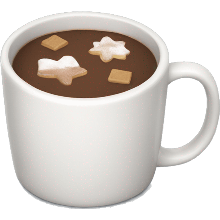 aesthetic mug with hot cocoa emoji