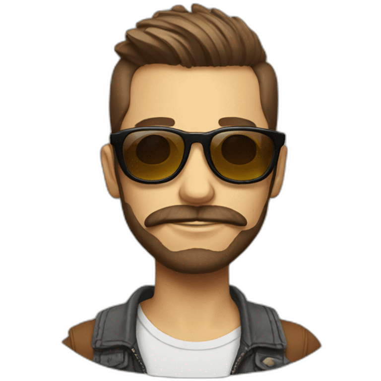 cool hipster dude emoji