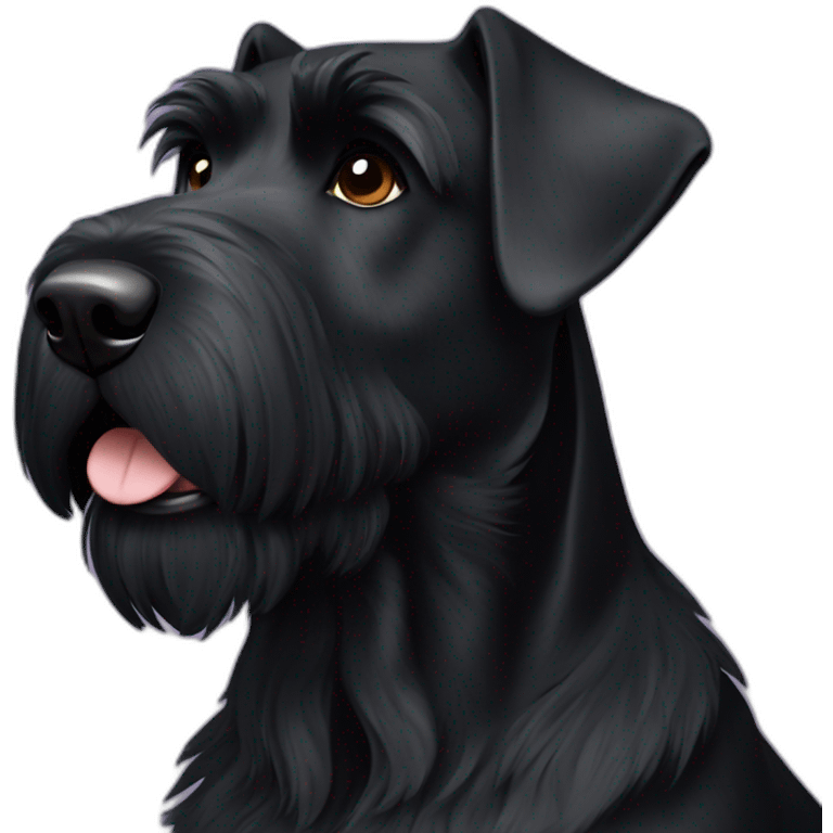 black Giant Schnauzer emoji