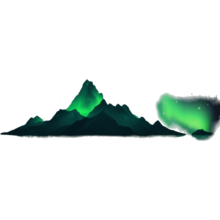 Northern lights on black background with stars as background emoji