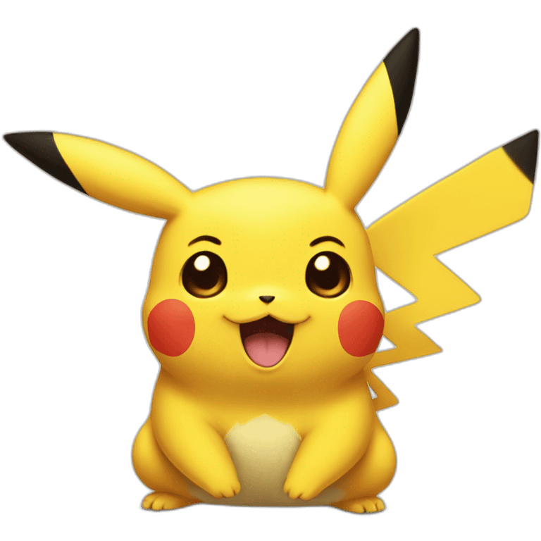 smiling pikachu's large face emoji