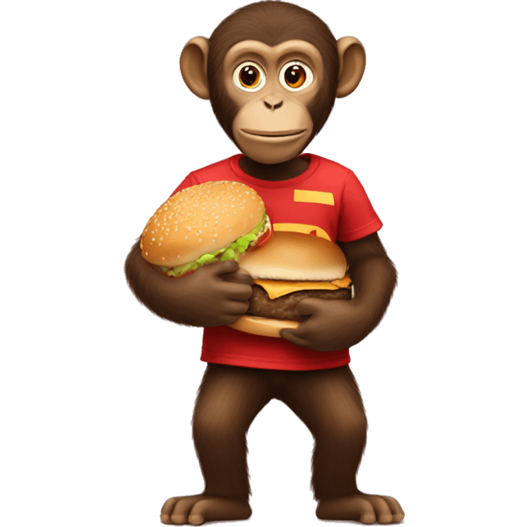 Monkey with Big Mac  emoji