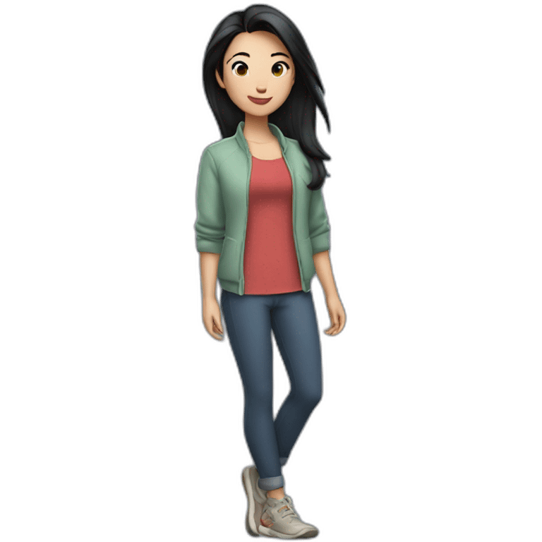 Mulan in casual clothes emoji