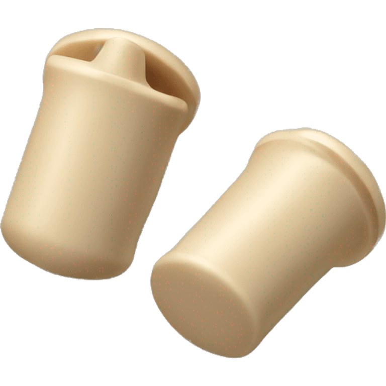 beige protective earplugs  emoji