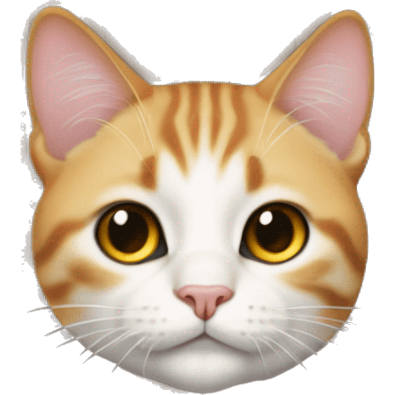 Realistic cat on wooden floor emoji