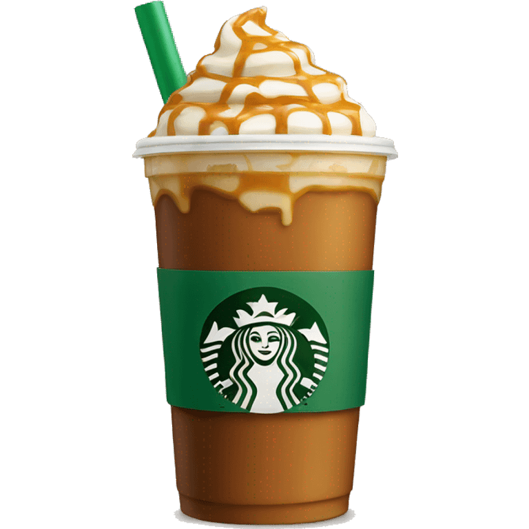 Starbucks caramel drink emoji