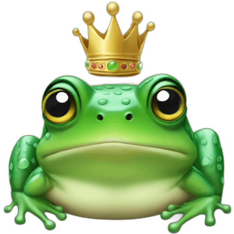 frog with crown on head emoji