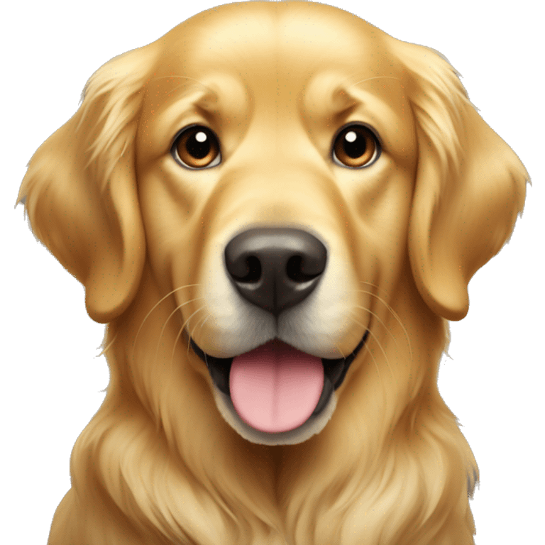 Golden retriever in Santa gat emoji