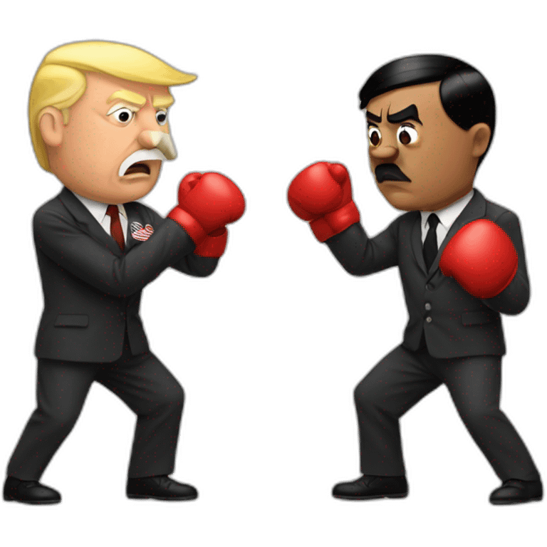 Hitler boxing trump emoji