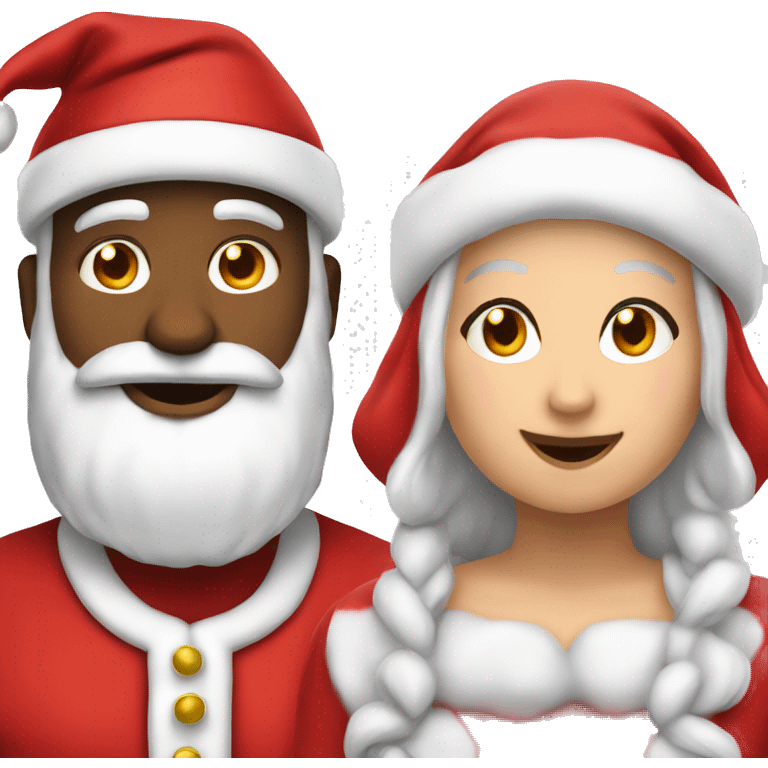 Santa and Mrs clause  emoji