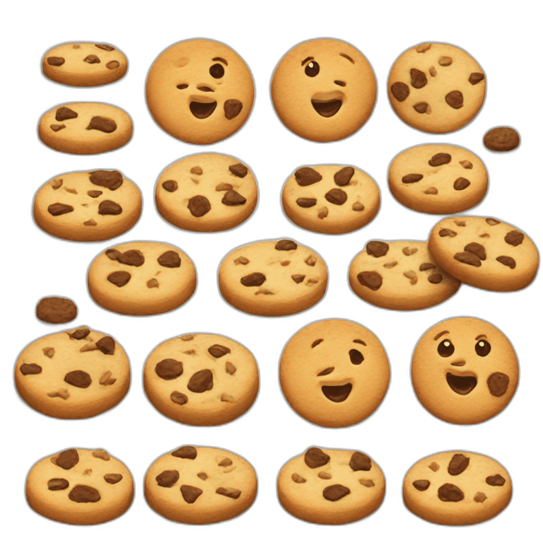 Eating cookies emoji