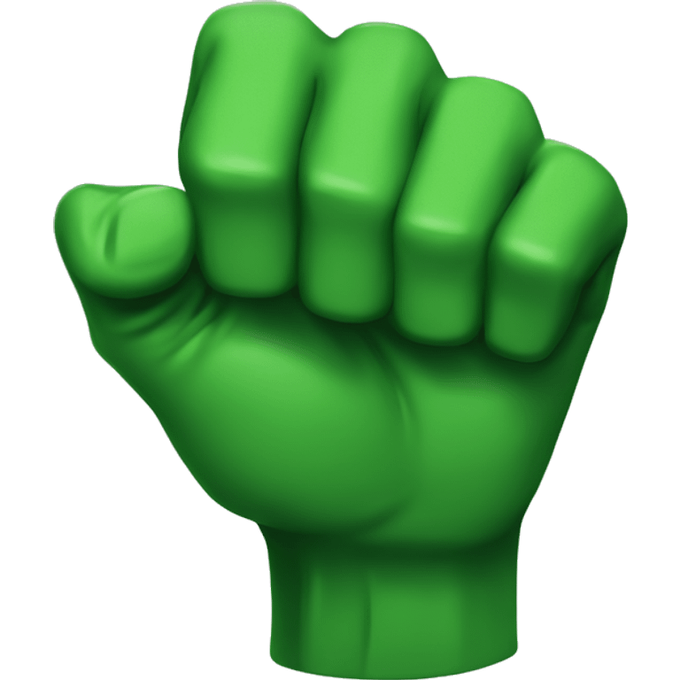 green hand punch emoji