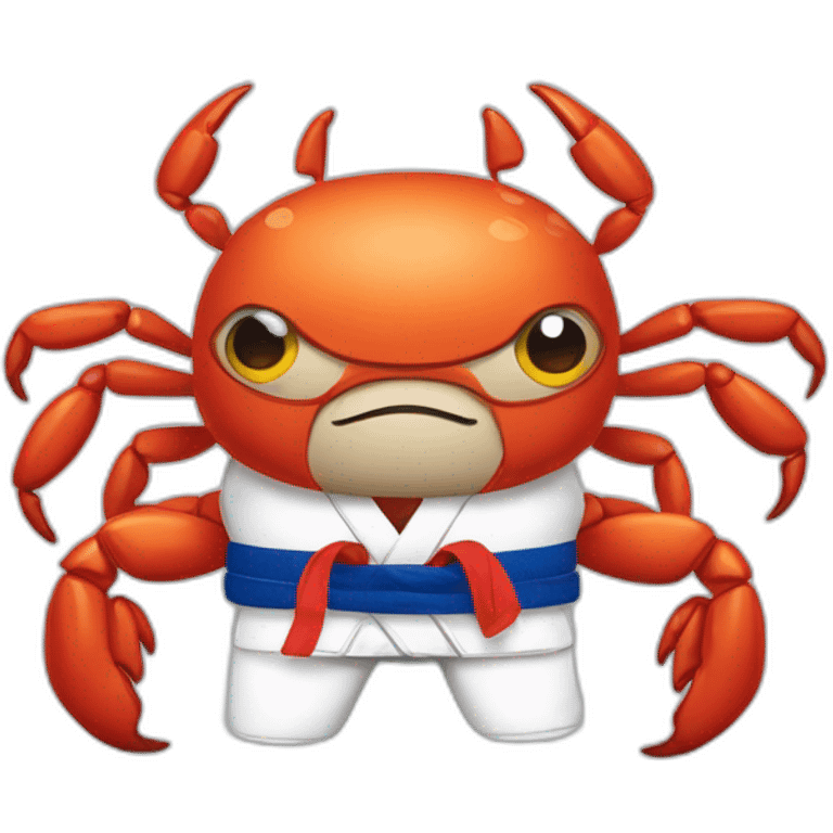 Crab wearing Jiu-Jitsu gi emoji