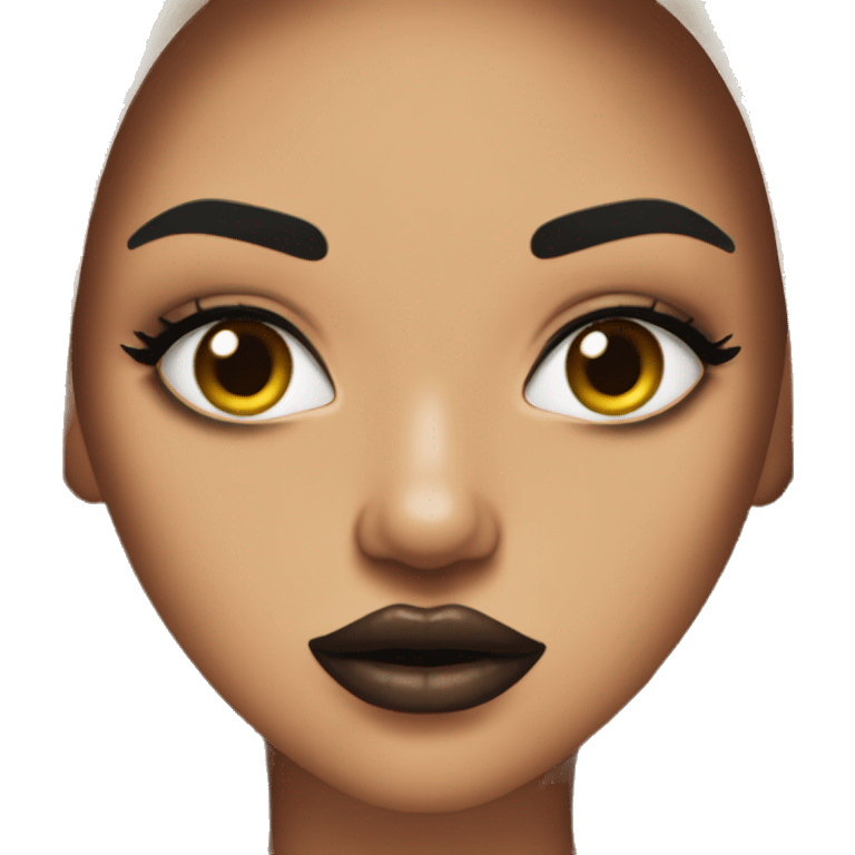 Baddie with nails and big lips emoji