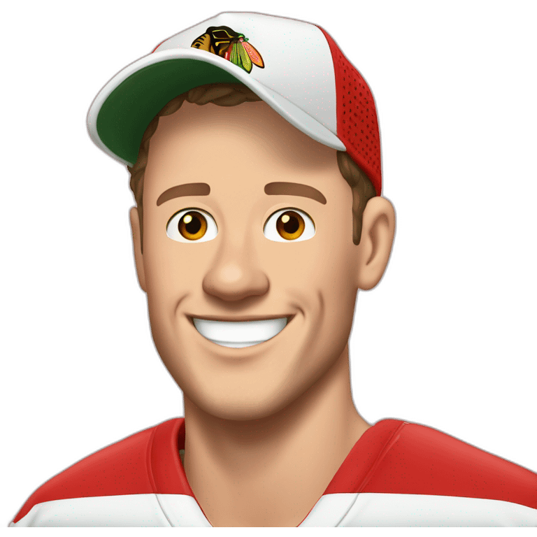 Jonathan Toews as a beach bum emoji