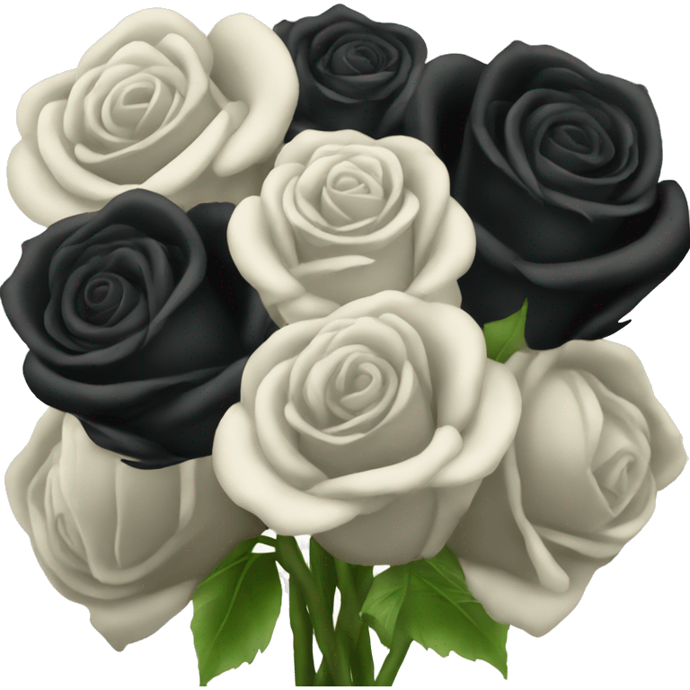 bouquet of black roses emoji