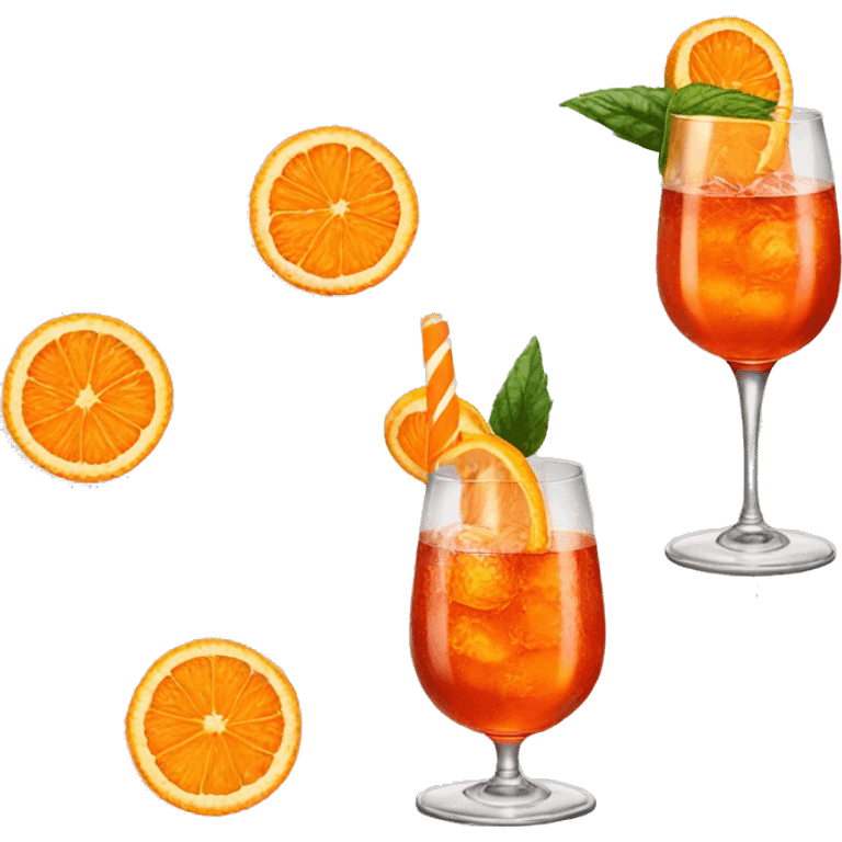 An Aperol spritz emoji