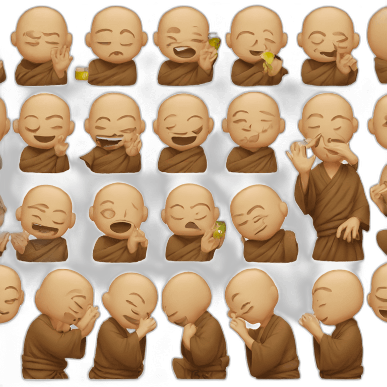 The drunken monk emoji