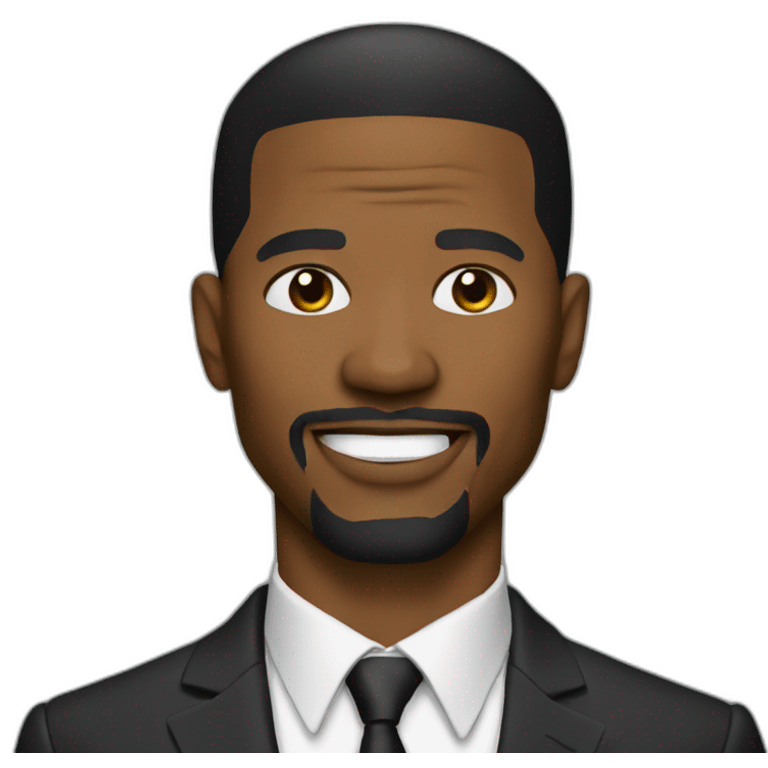 actor Jamie Foxx wearing suit emoji