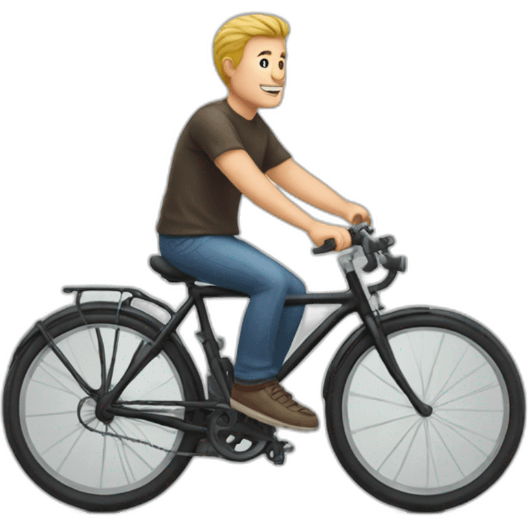 tall white guy on bike emoji