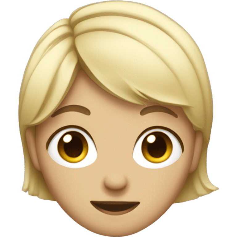 blonde girl dressed as a boy with a short hair cut  emoji