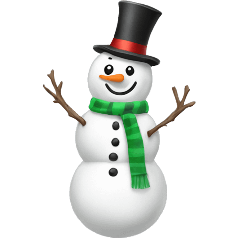 full body christmas hat snowman emoji