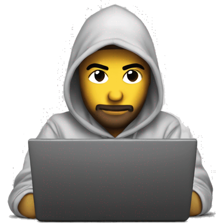 muslim computer hacker hoodie with computer  emoji