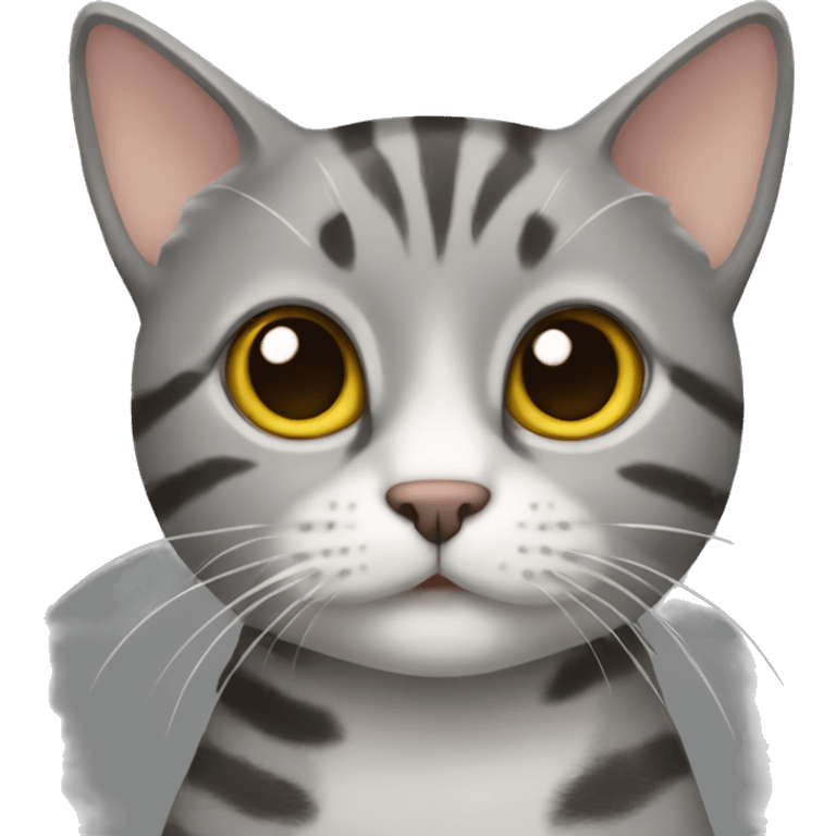 Grey tabby cat  emoji