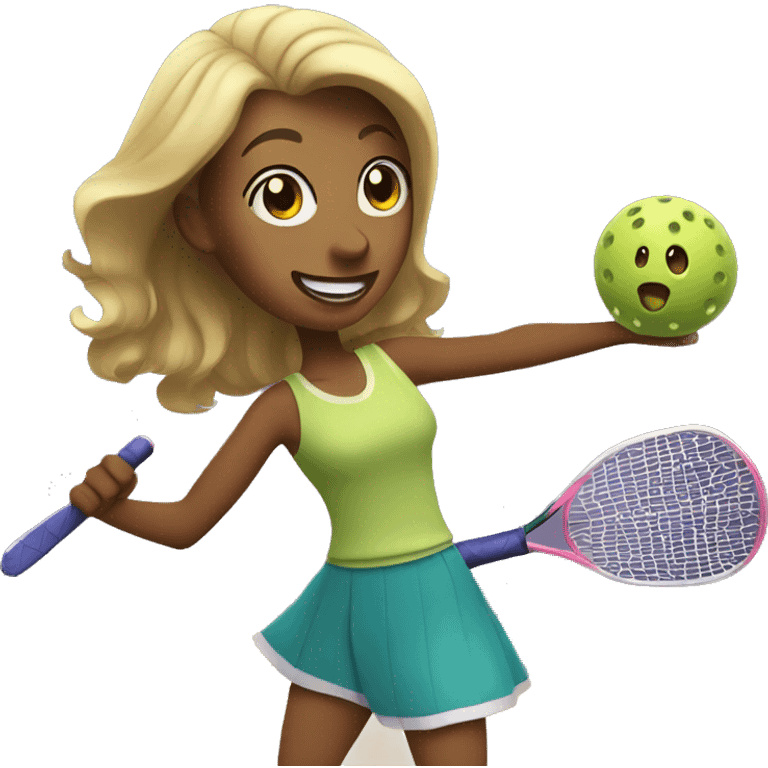 princess playing pickleball emoji