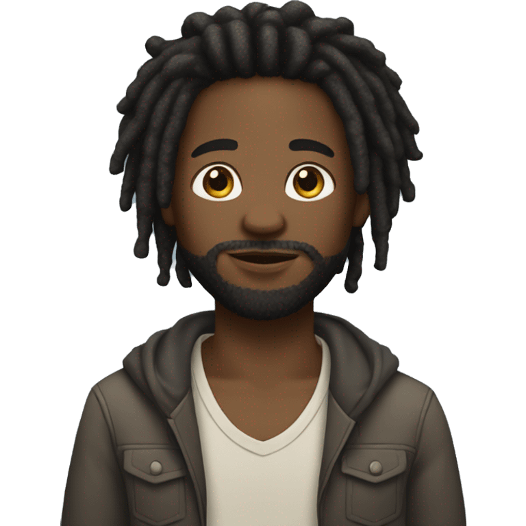 Black boy with beard and dreads emoji